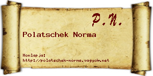 Polatschek Norma névjegykártya